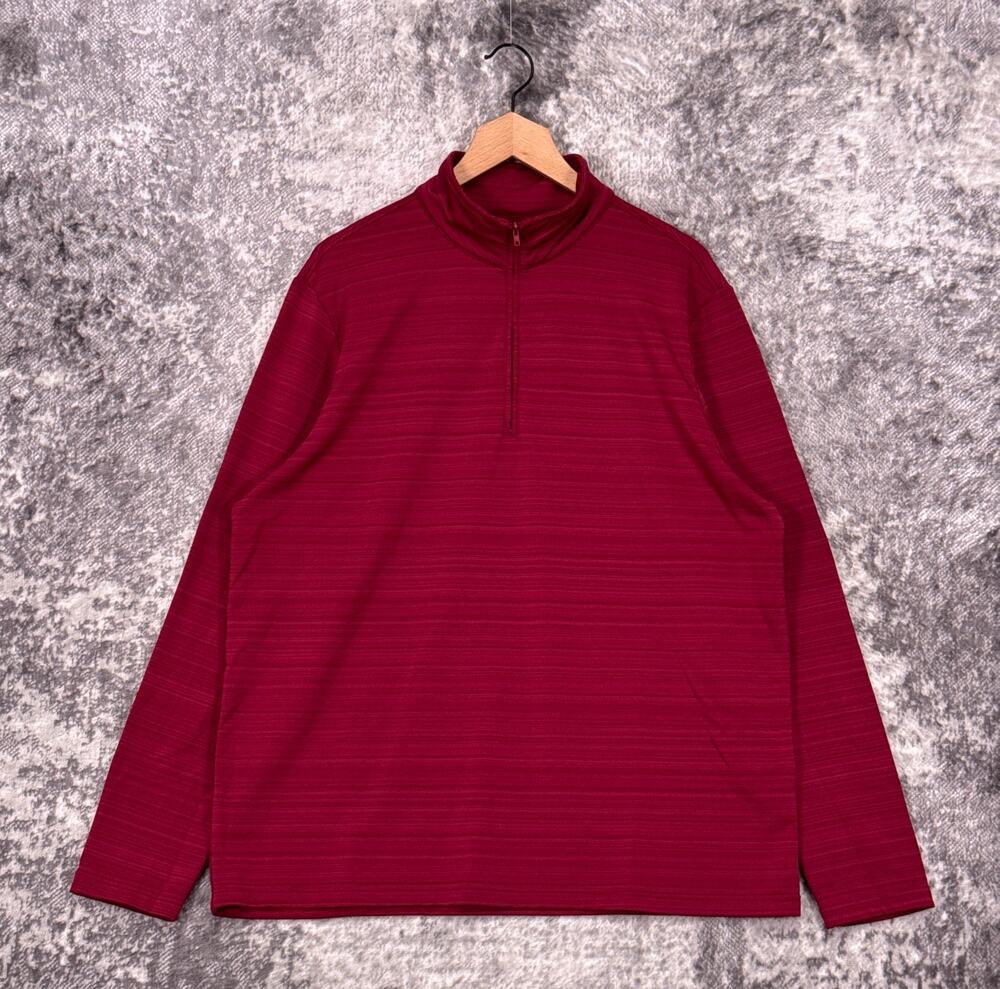 Criquet Sweatshirt XL Mens Performance 1/4 Zip Pullover Red